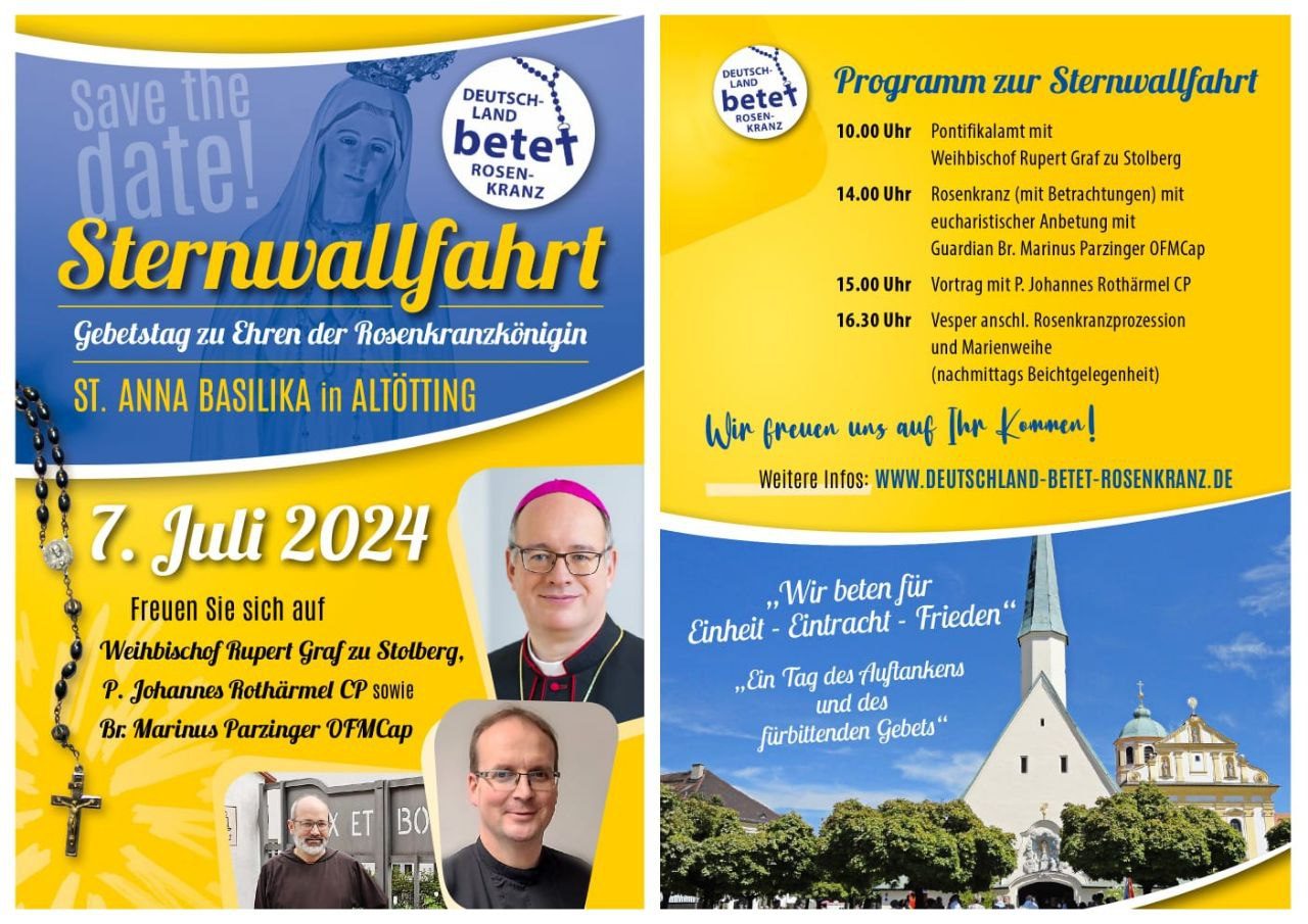 Flyer digital Sternwallfahrt Altoetting 7 7 2024