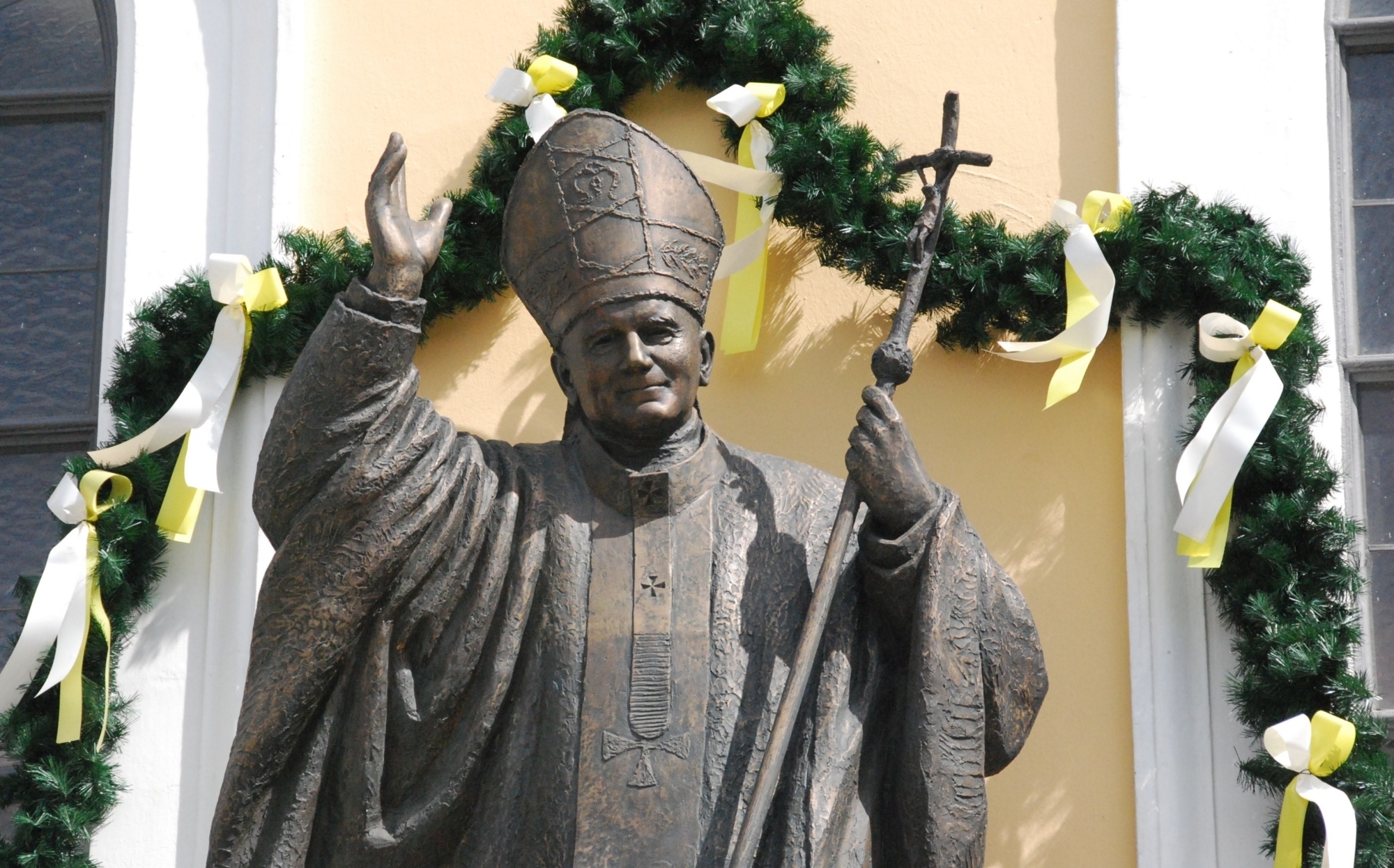 Papst Johannes Paul II Statue Kongr Saal AÖ 29 4 11 1