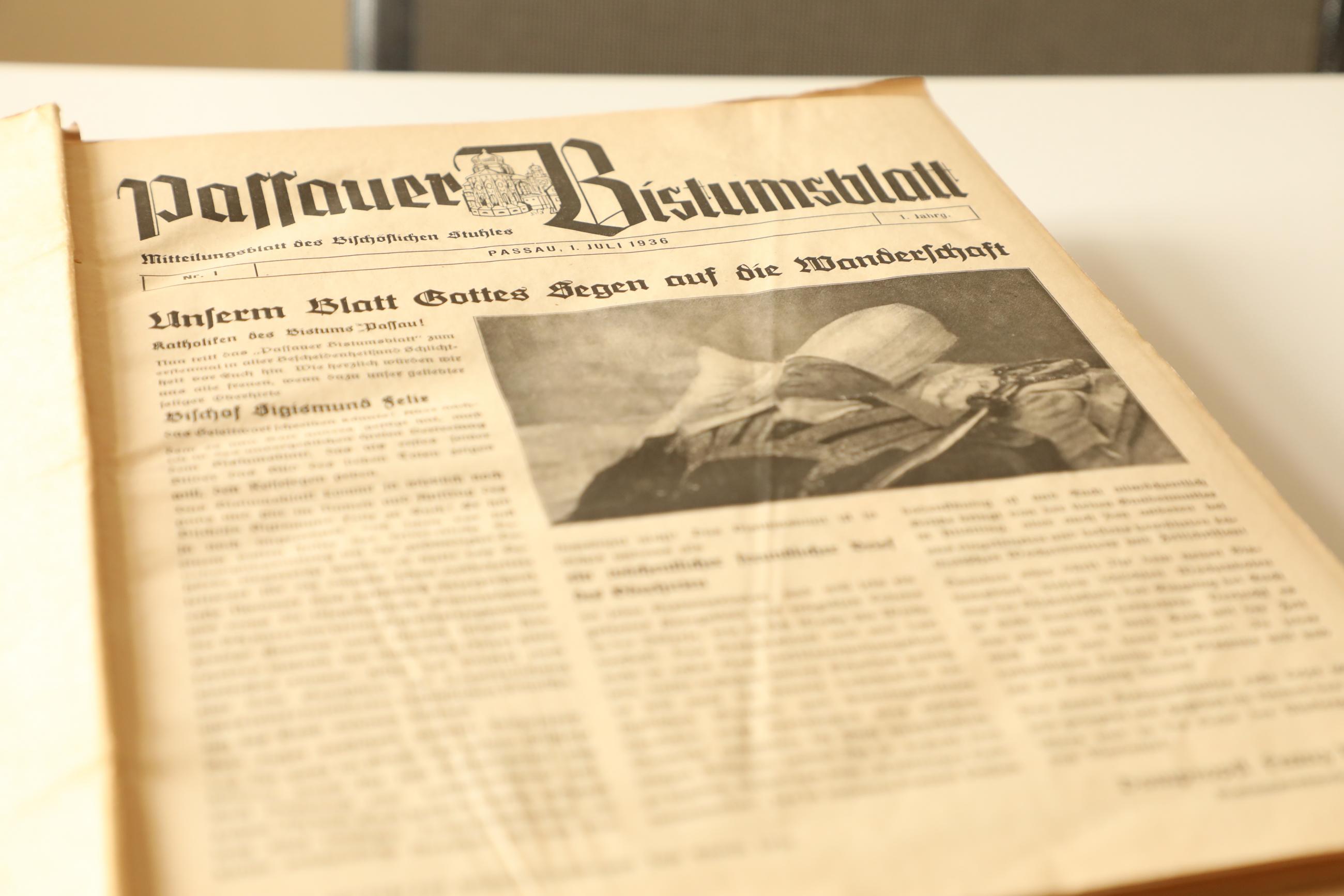 2019 Geschichte Archiv Bistumsblatt Erste Ausgabe