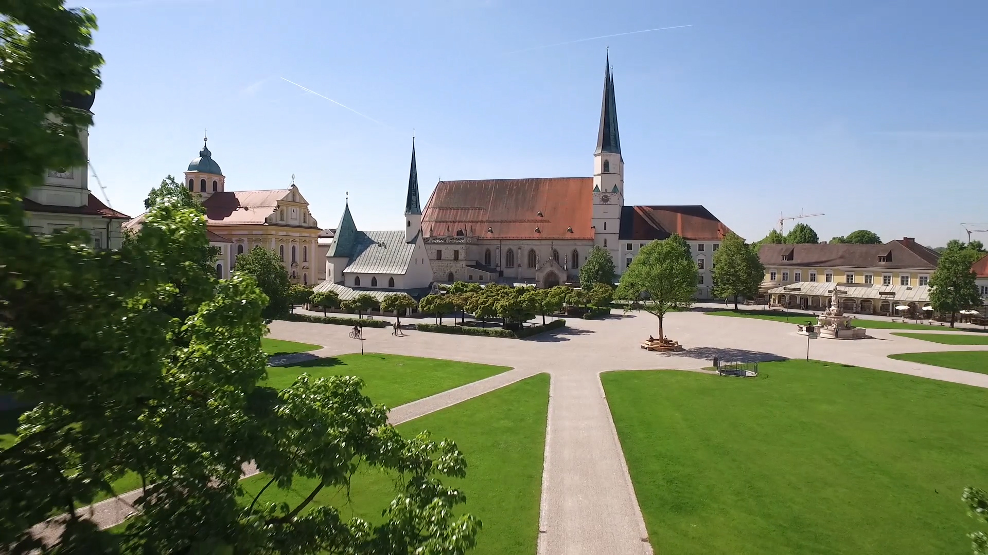 Altötting-Kapellplatz-Flugaufnahme
