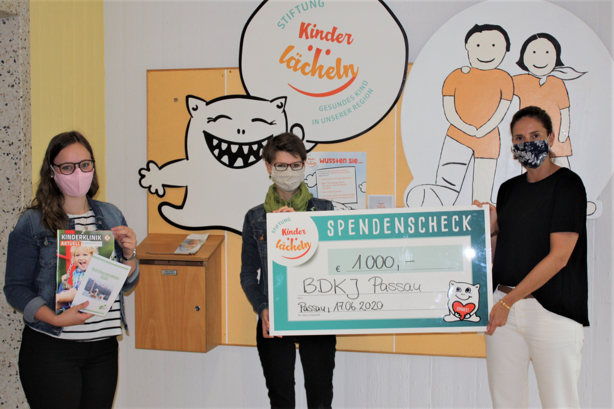 2020 06 18 BDKJ Passau spendet 1000 Euro an Stiftung Kinderlächeln