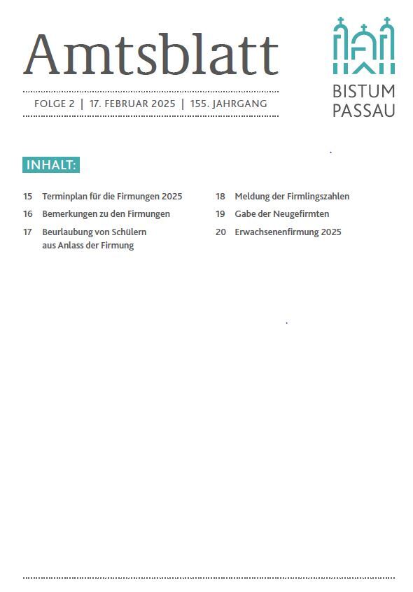 Amtsblatt 2025 Folge 2 Vorschau