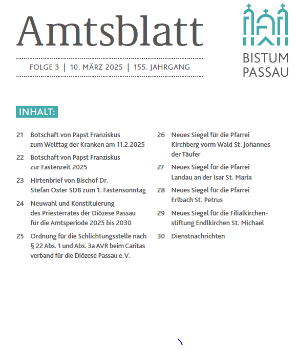 Amtsblatt 2025 Folge 3 Vorschau