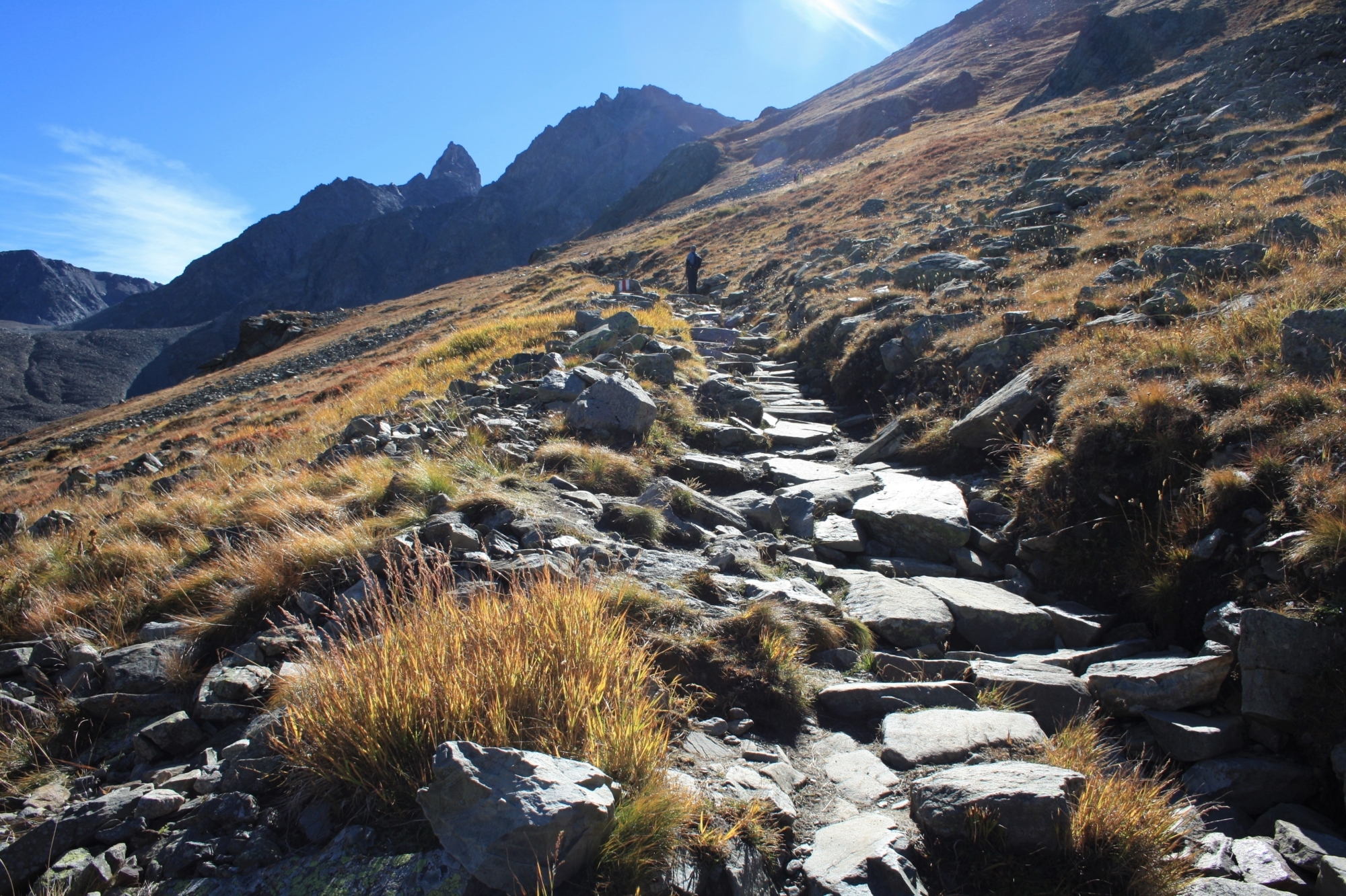 3 Woche Weg steinig