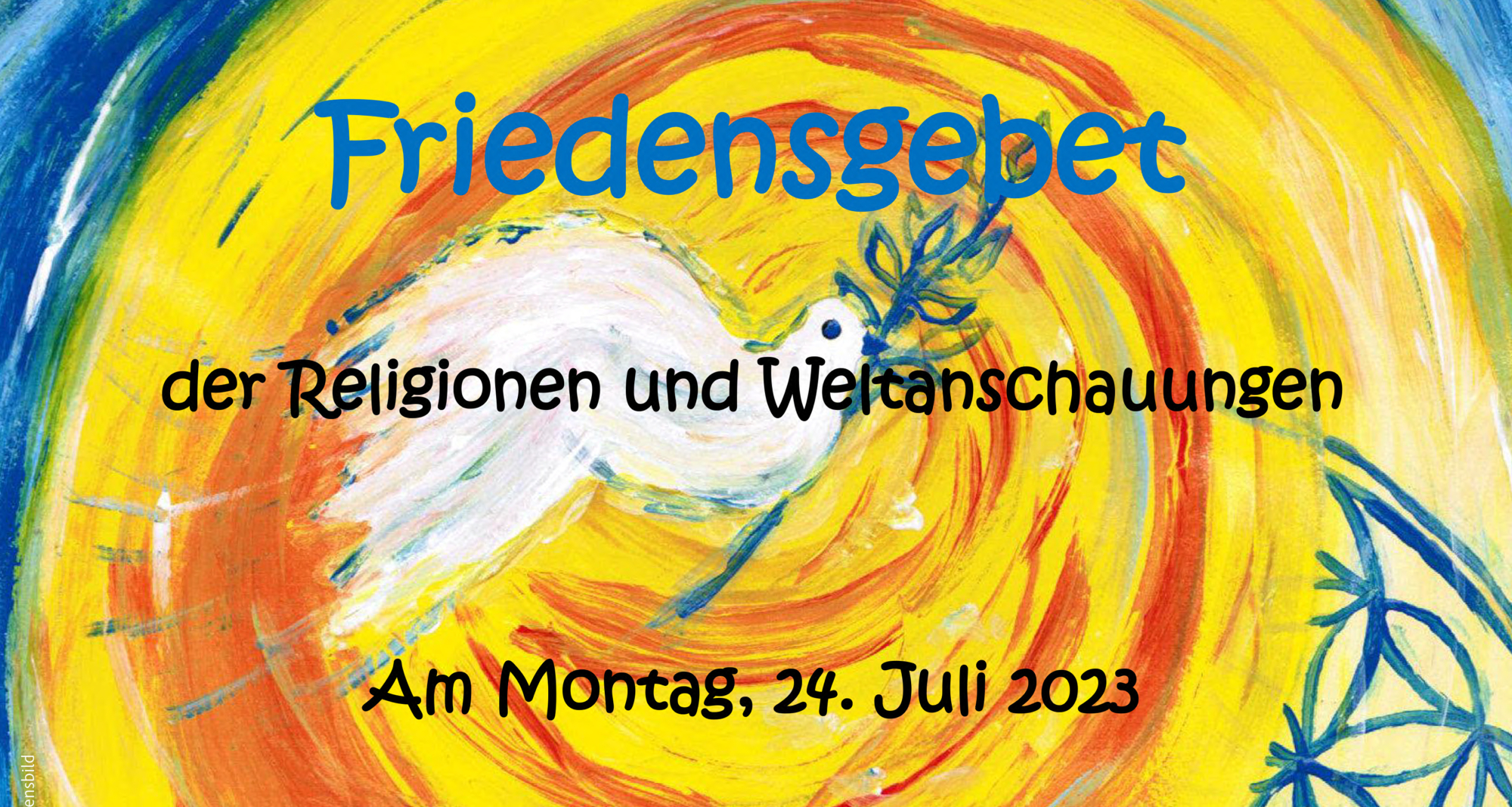 Einladung Friedensgebet der Religionen