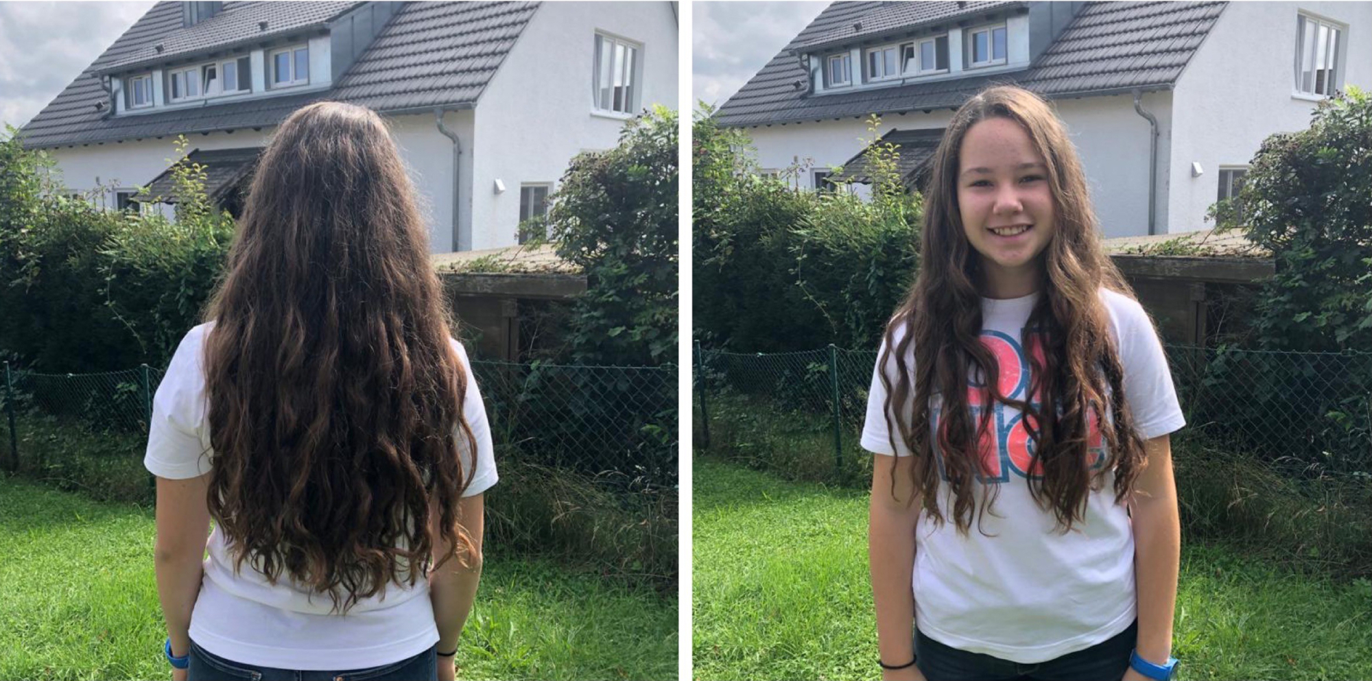 Haare spenden Foto privat titel