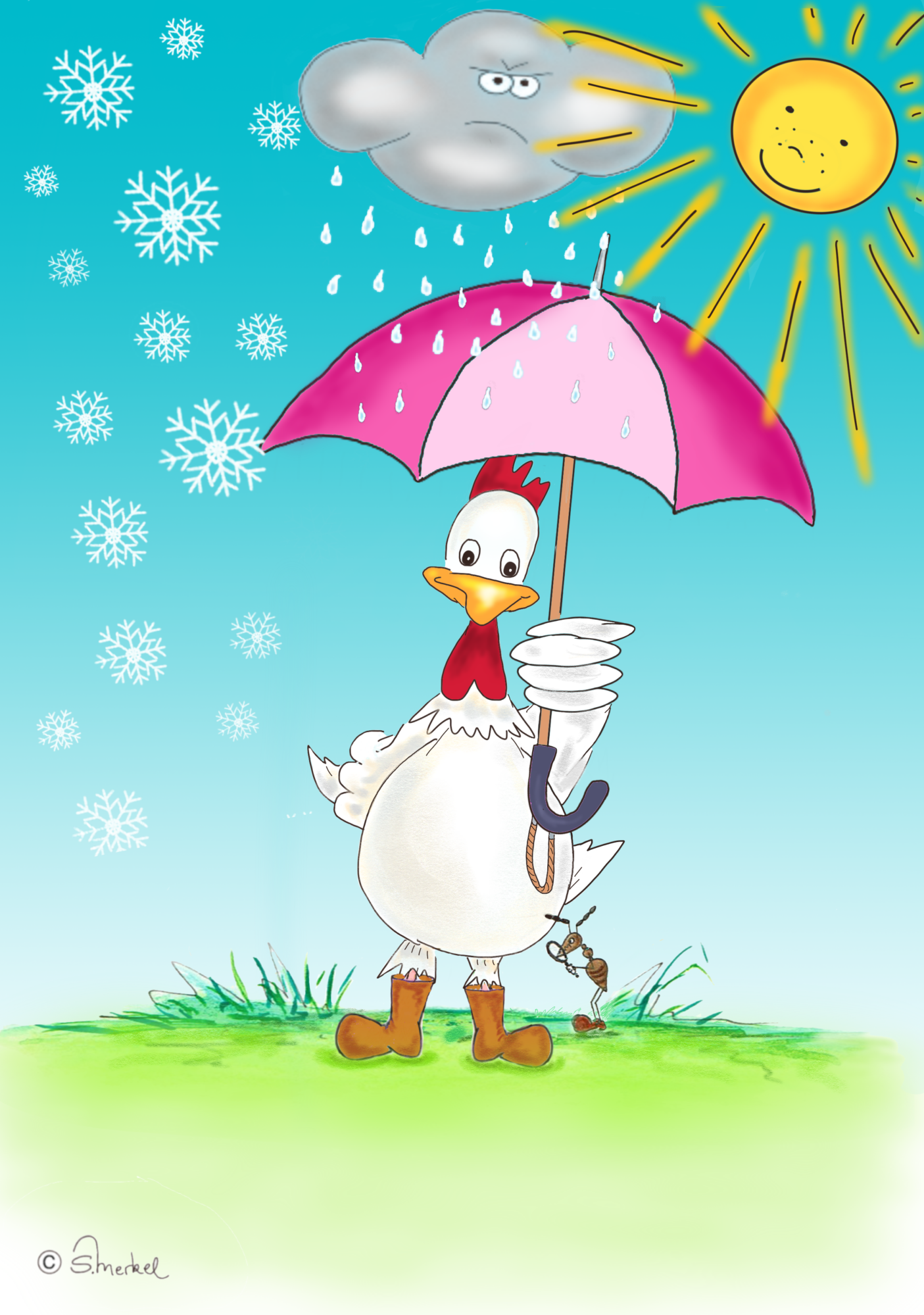 Huhn m Schirm B f Galerie png