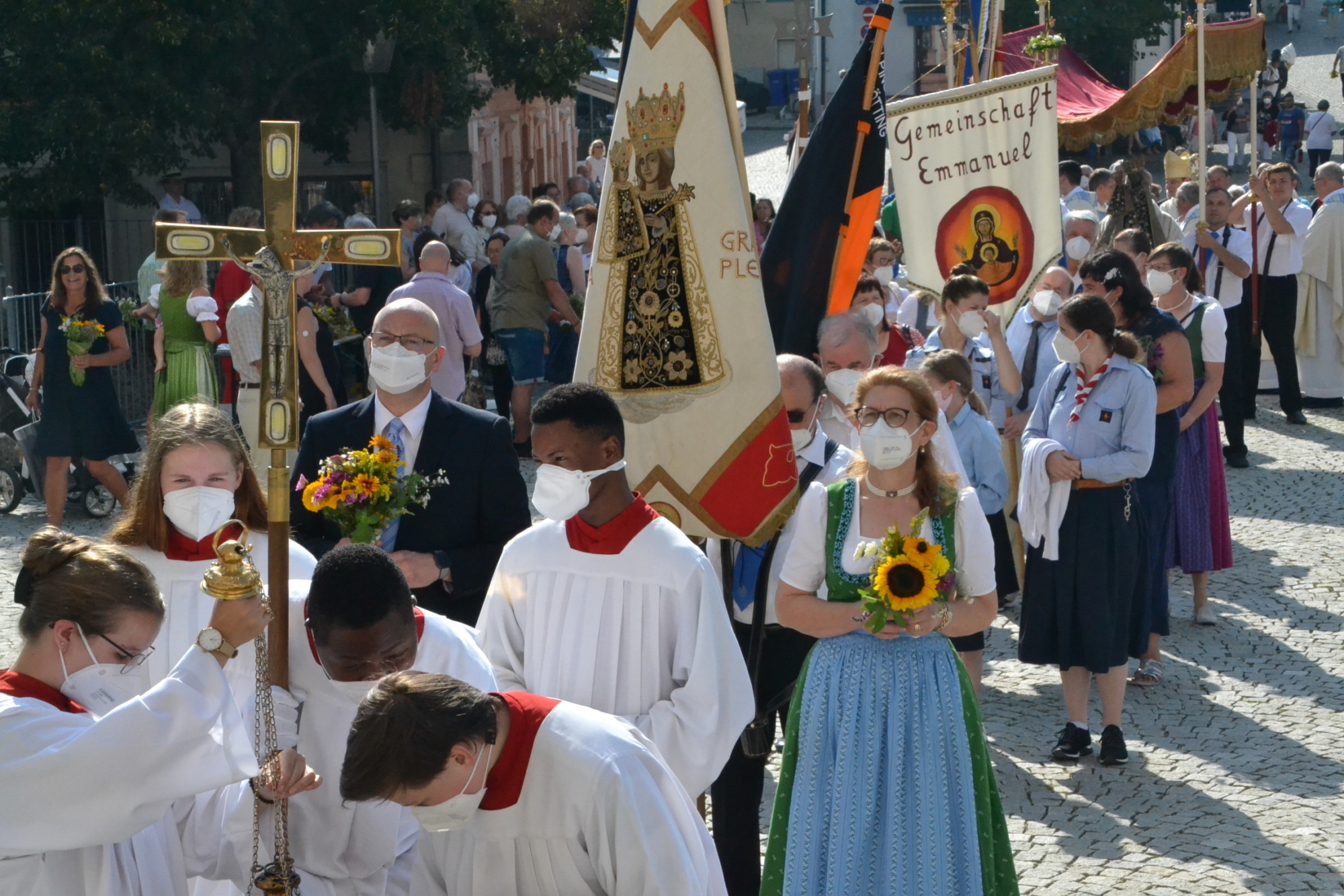 Mariä Himmelfahrt AÖ Prozession zur St Anna Basilika 15 08 2021 2