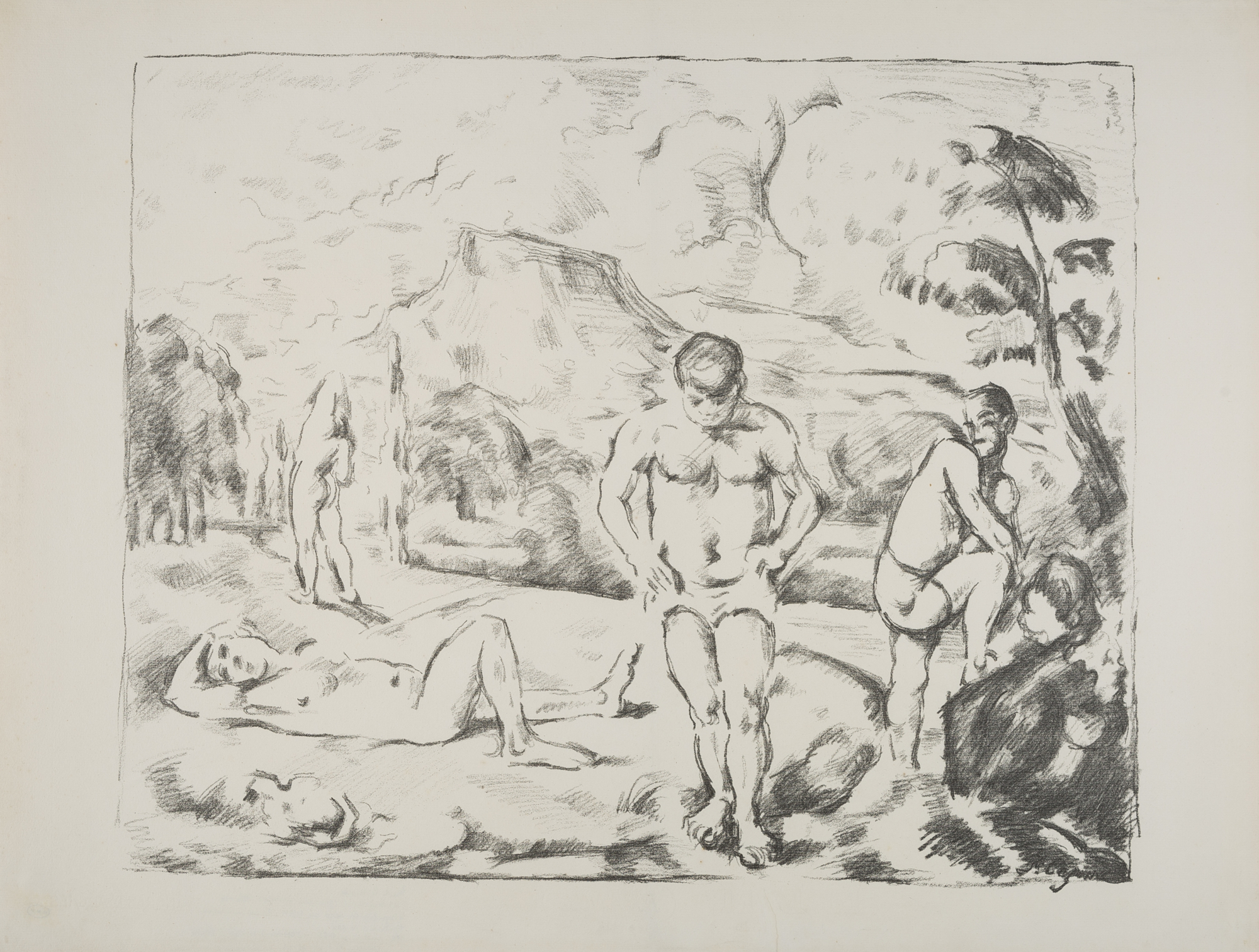 Paul Cezanne Les baigneurs grande planche