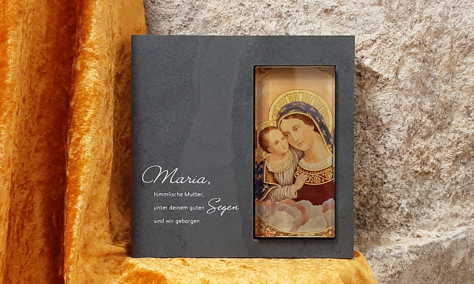 Schiefertafel Maria
