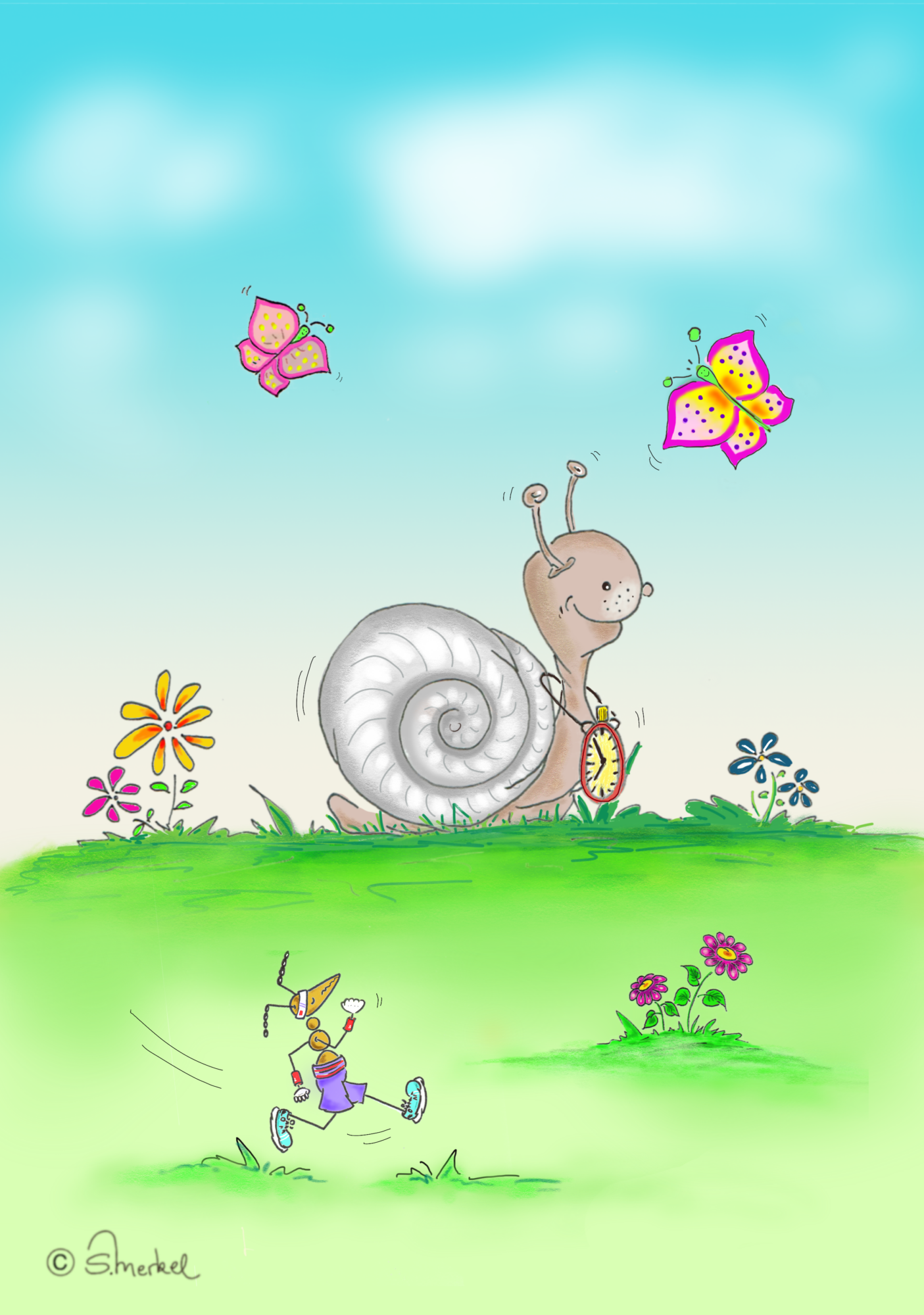 Schnecke m Uhr B f Galerie