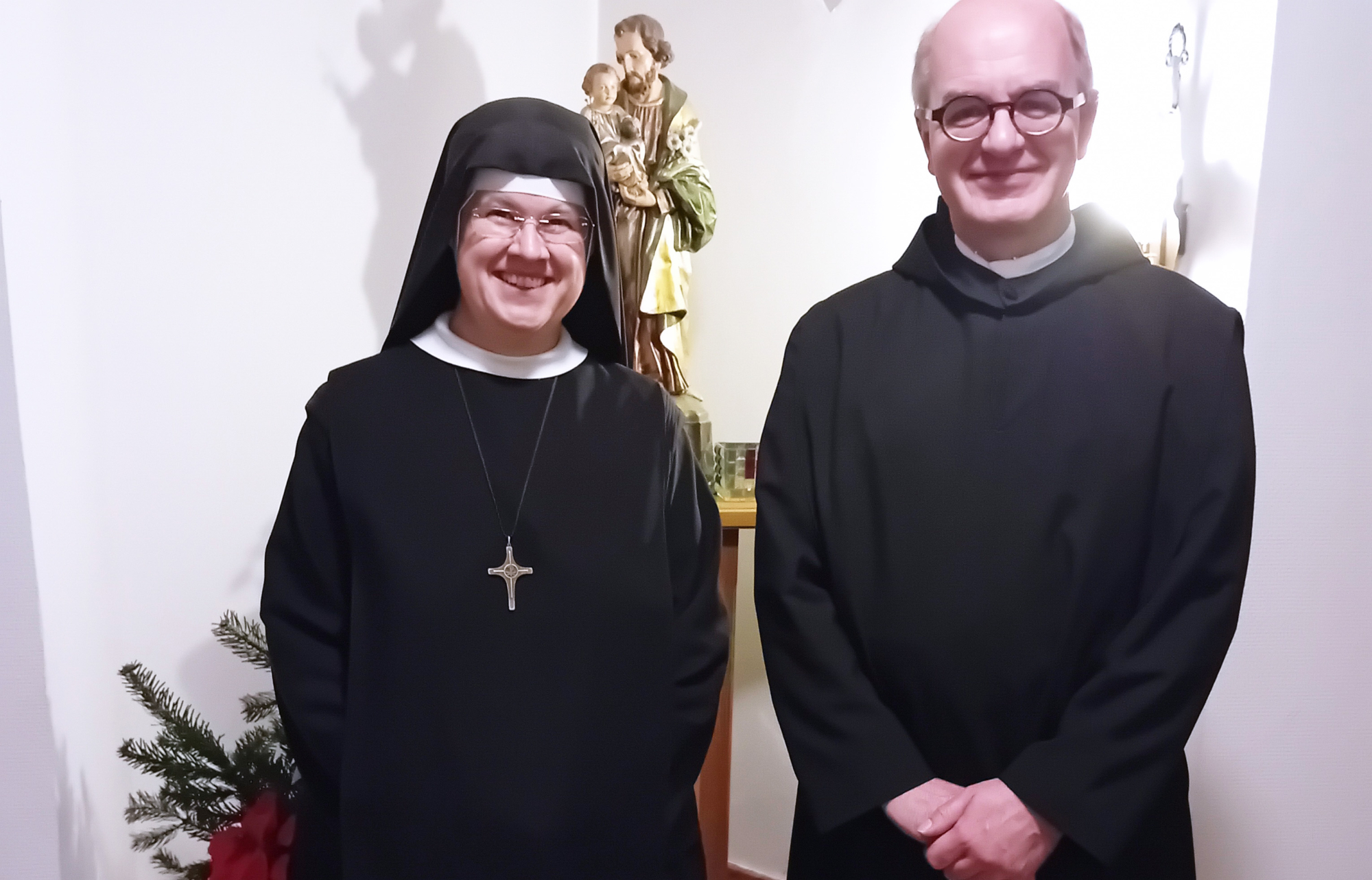 Sr Caecilia Keim und Abt Dr Beda Maria Sonnenberg