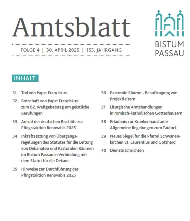 Vorschau Amtsblatt 2025 Folge 4