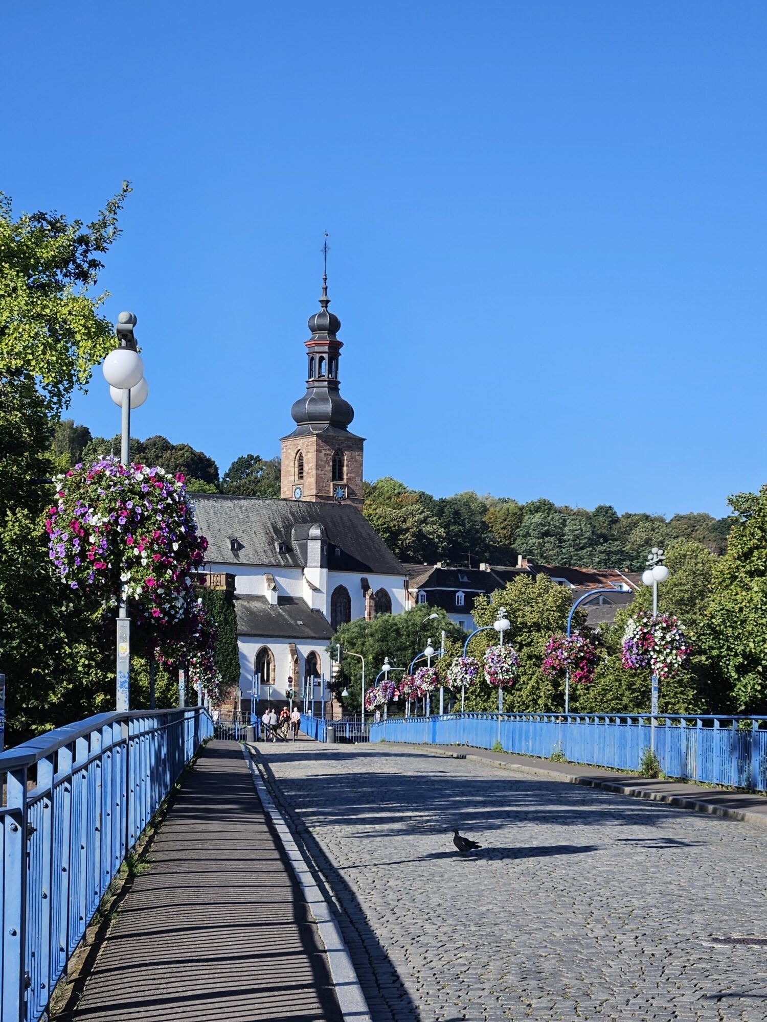 Romantisch Die Alte Bruecke ueber die Saar in Saarbruecken