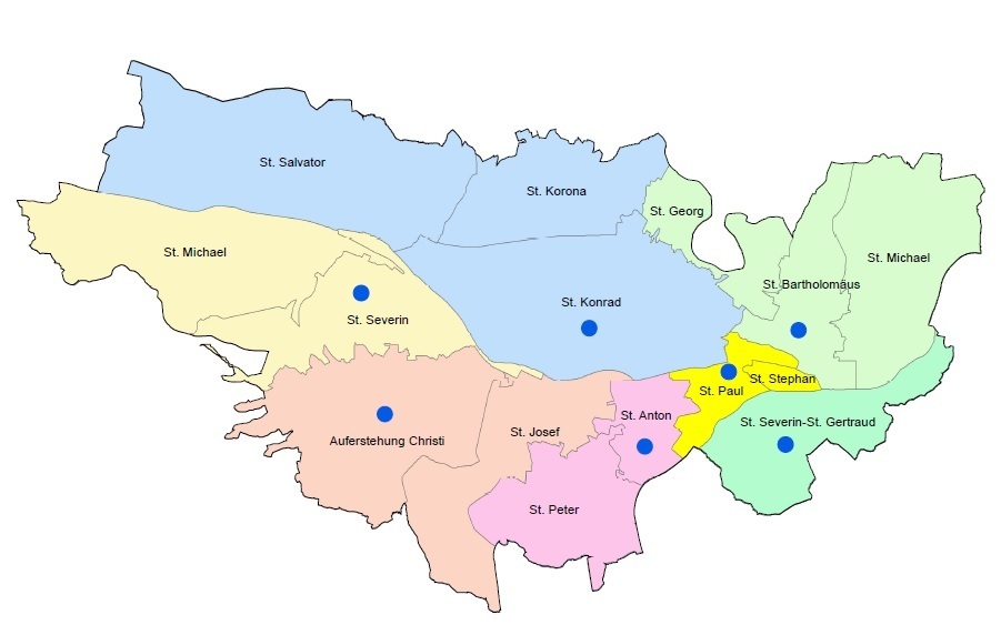Dekanatskarte Passau
