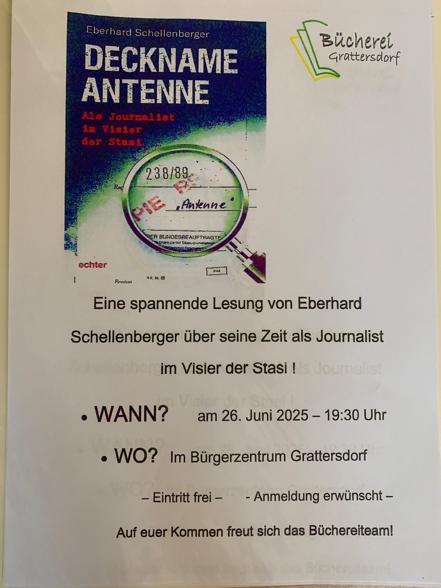 Grattersdorf Lesung