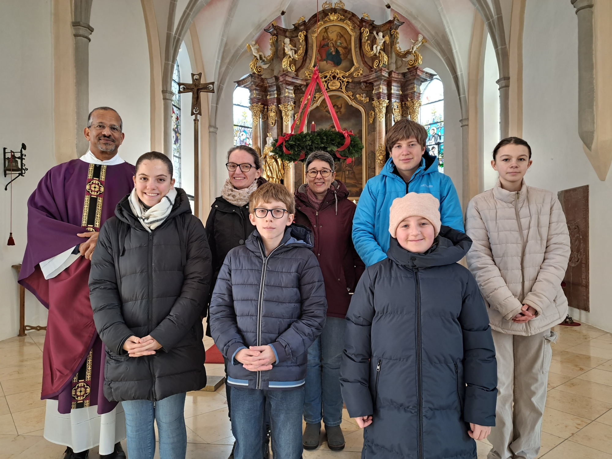 2023 12 03 Segnung Adventskranz Eichendorf Vorstellung Mesnerin Stephanie Altmann AS 26