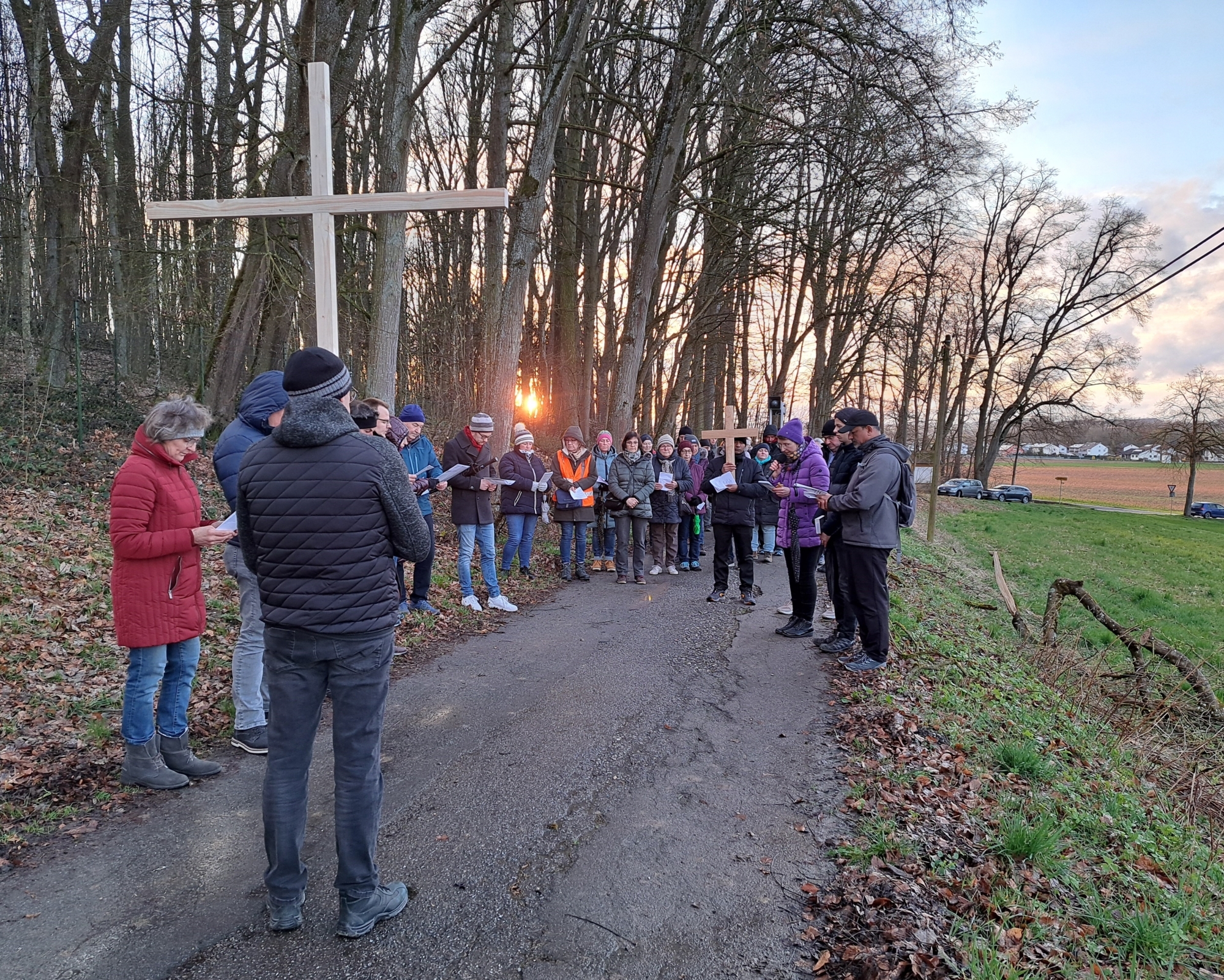 2024 03 24 Gegangener Kreuzweg Dreifaltigkeits Holzkapelle UA 68