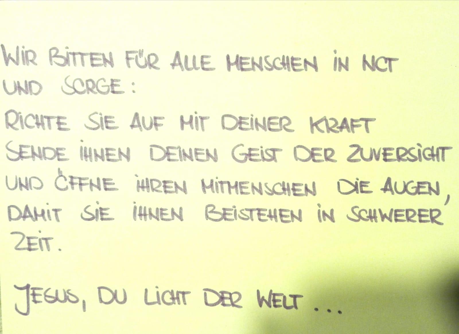 Fürbitte