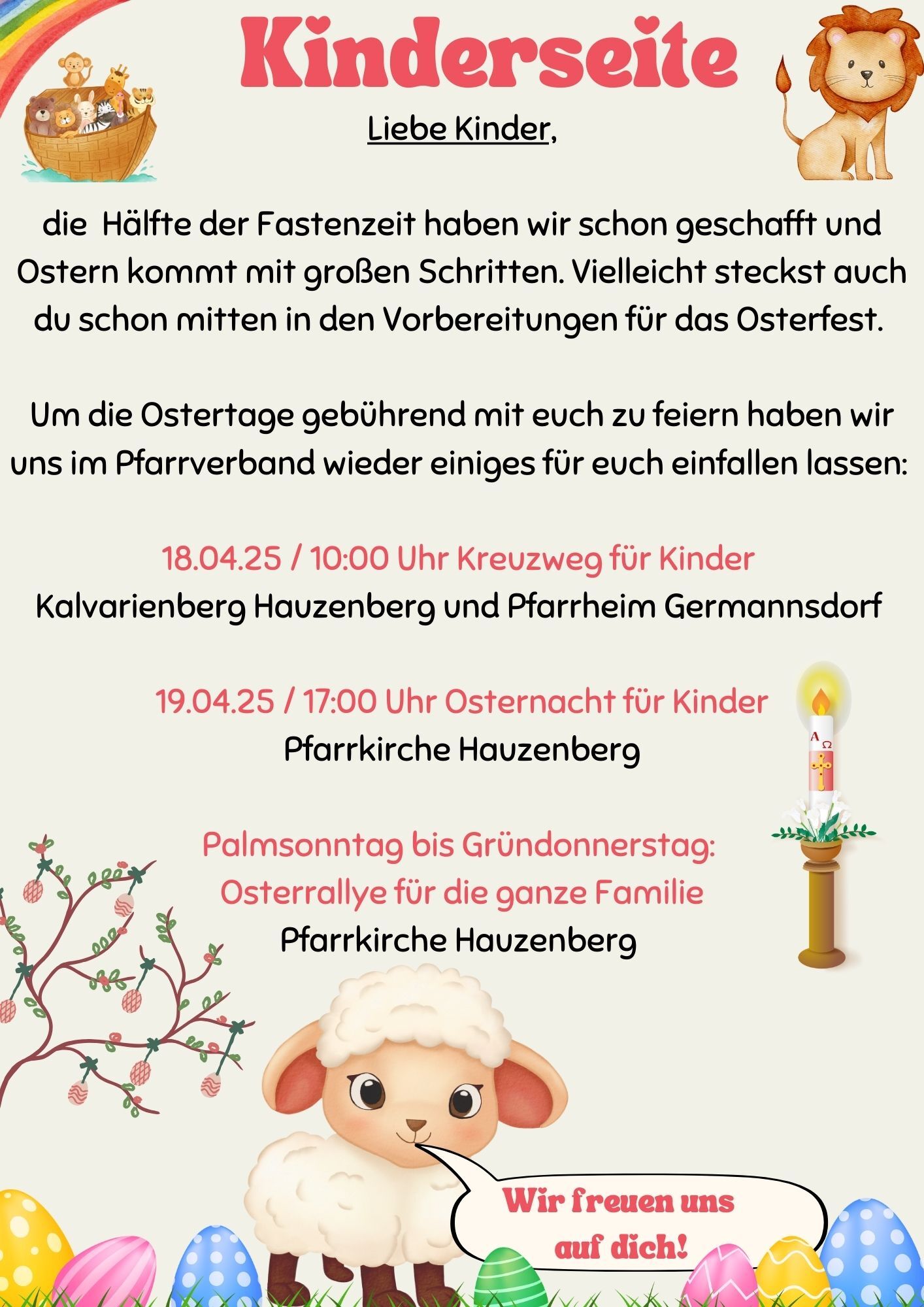Kinderseite Pfarrbrief April