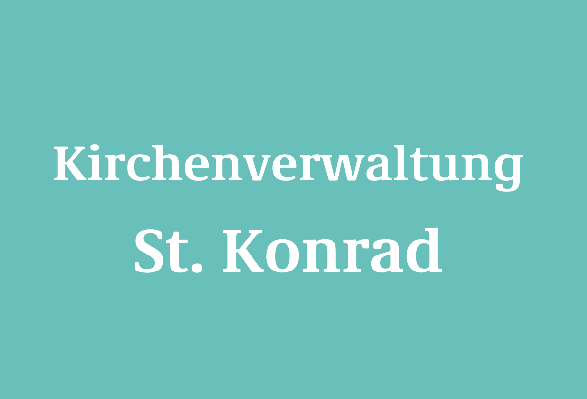 Kirchenverwaltungs St Konrad Schriftzug