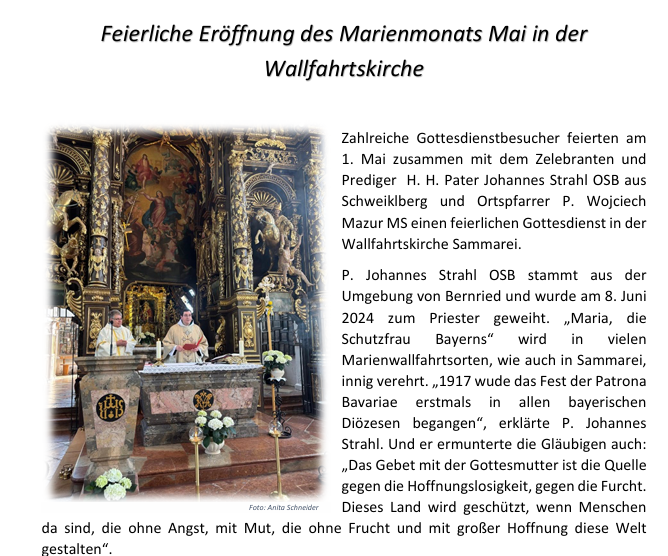 Eroeffnung Marienmonat Mai