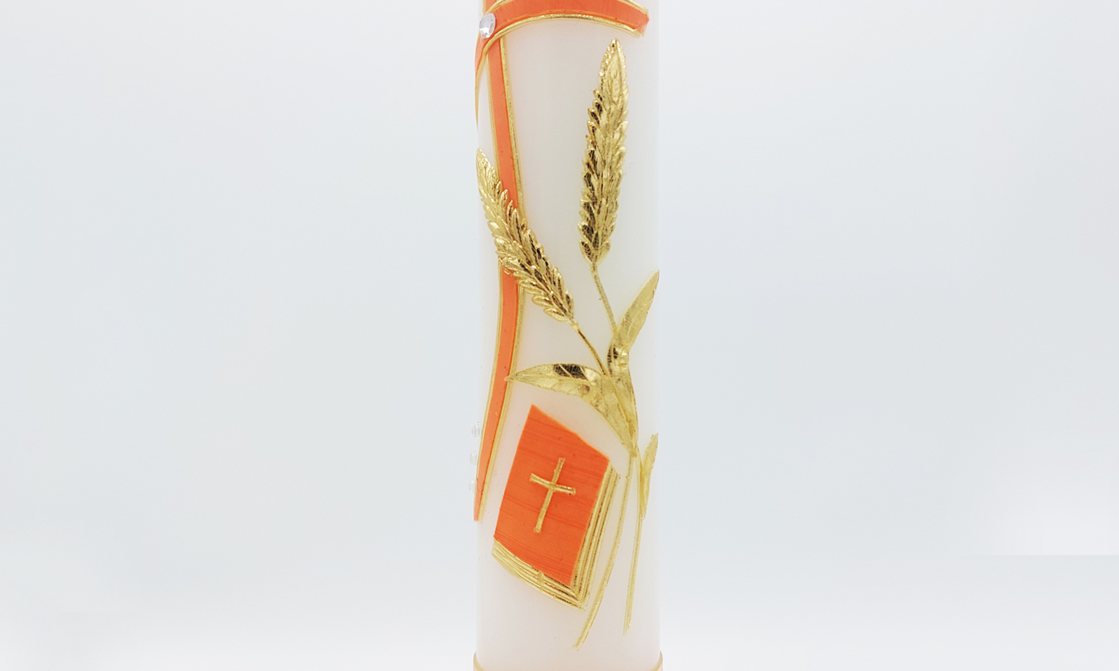 Kommunionkerze orange2